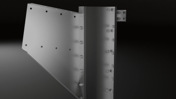 3D Render of steel connections, cold rolled haunch bracket