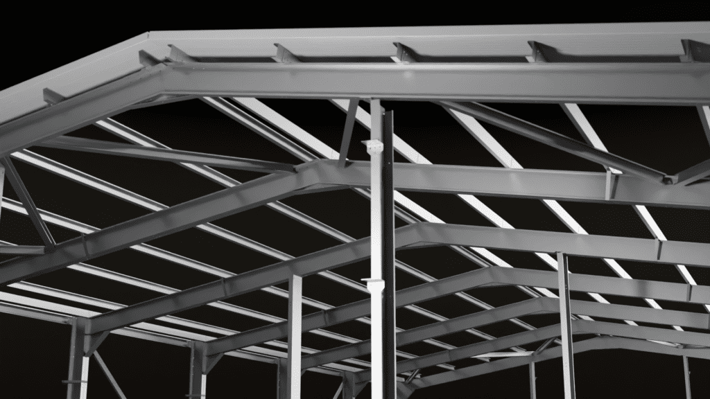 3D Render of Cold Rolled Steel Framed Building under construction