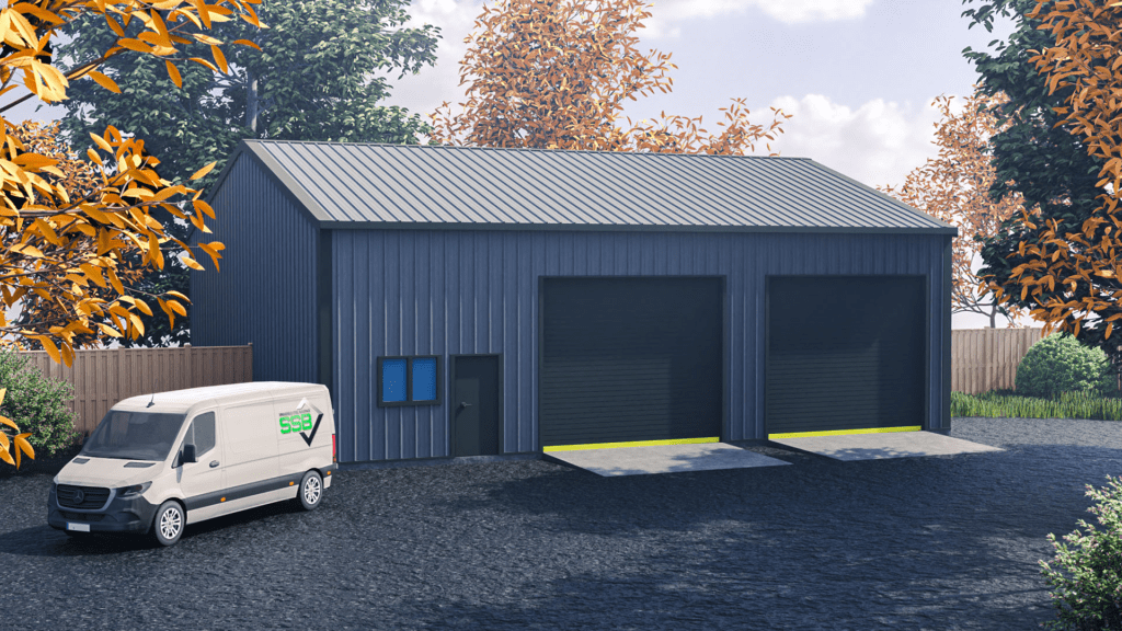 A 3D Design of a small Steel Building MOT Workshop in Derby