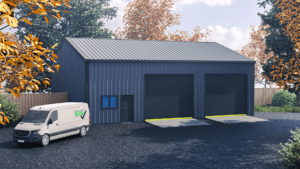 A 3D Design of a small Steel Building MOT Workshop in Derby