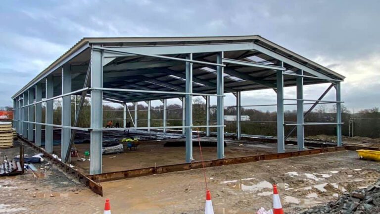 Steel Framed Home Building under construction in the UK