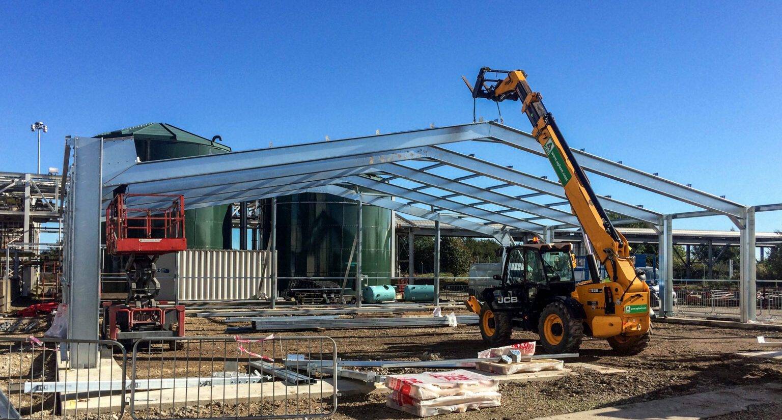 Cold Rolled Steel Framed Building under construction