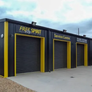 Free Spirit Automotive Ltd Steel framed MOT Building in Leighton Buzzard