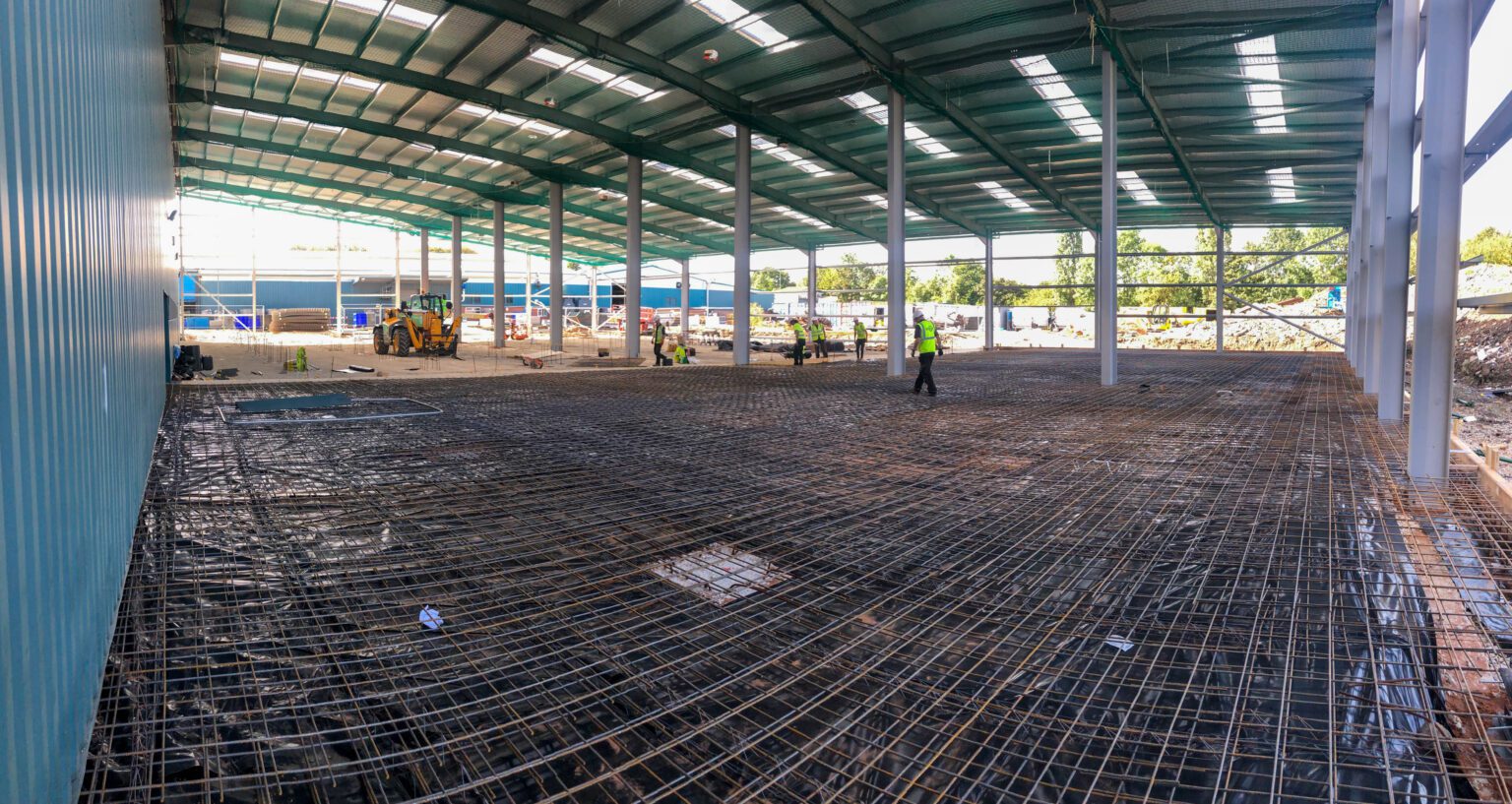 Rebar installation for Steel Building Foundations