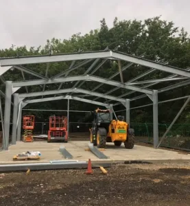 Steel building in Wakefield, S and D Landscapes