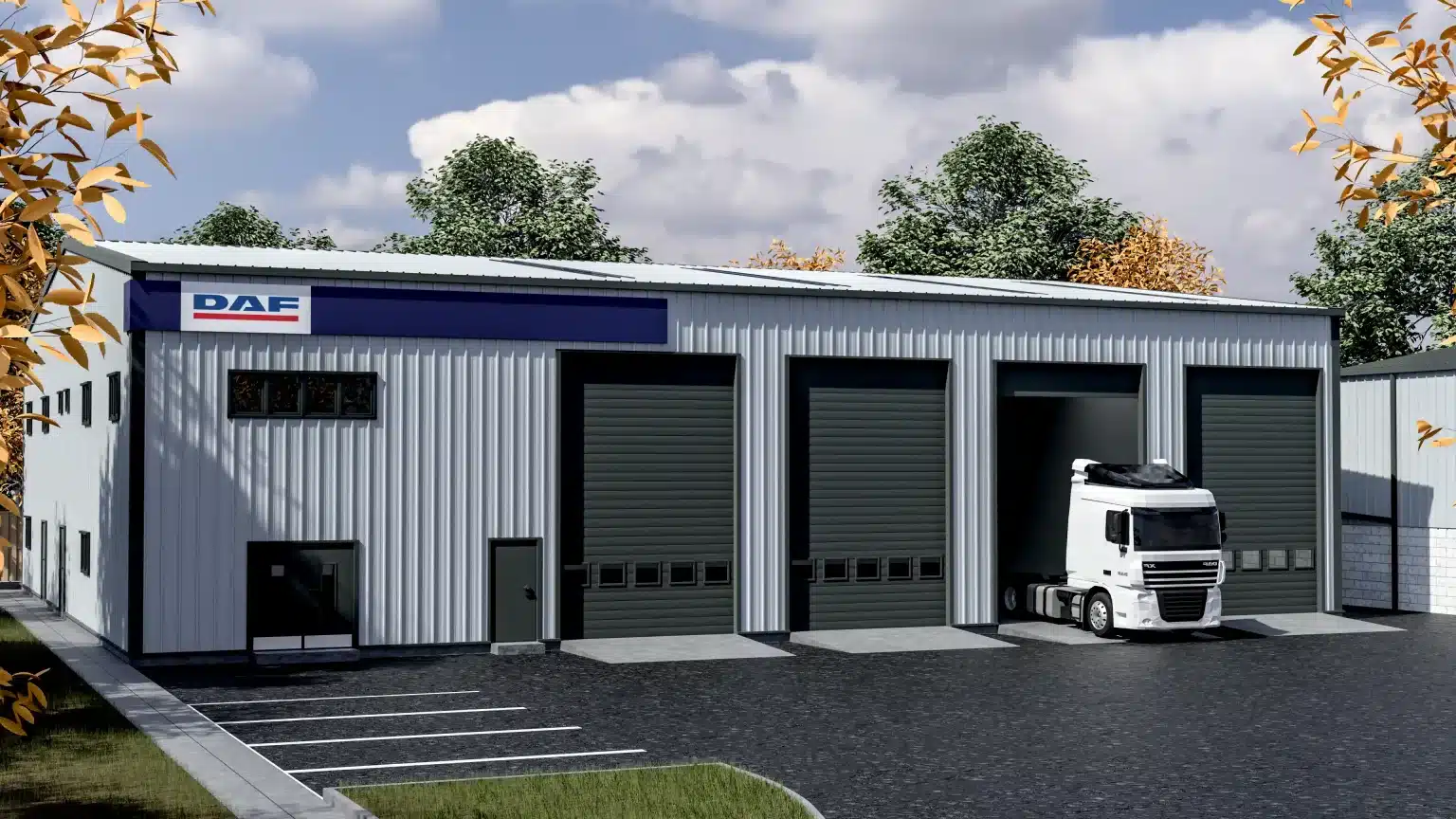 3D Render of a DAF Workshop