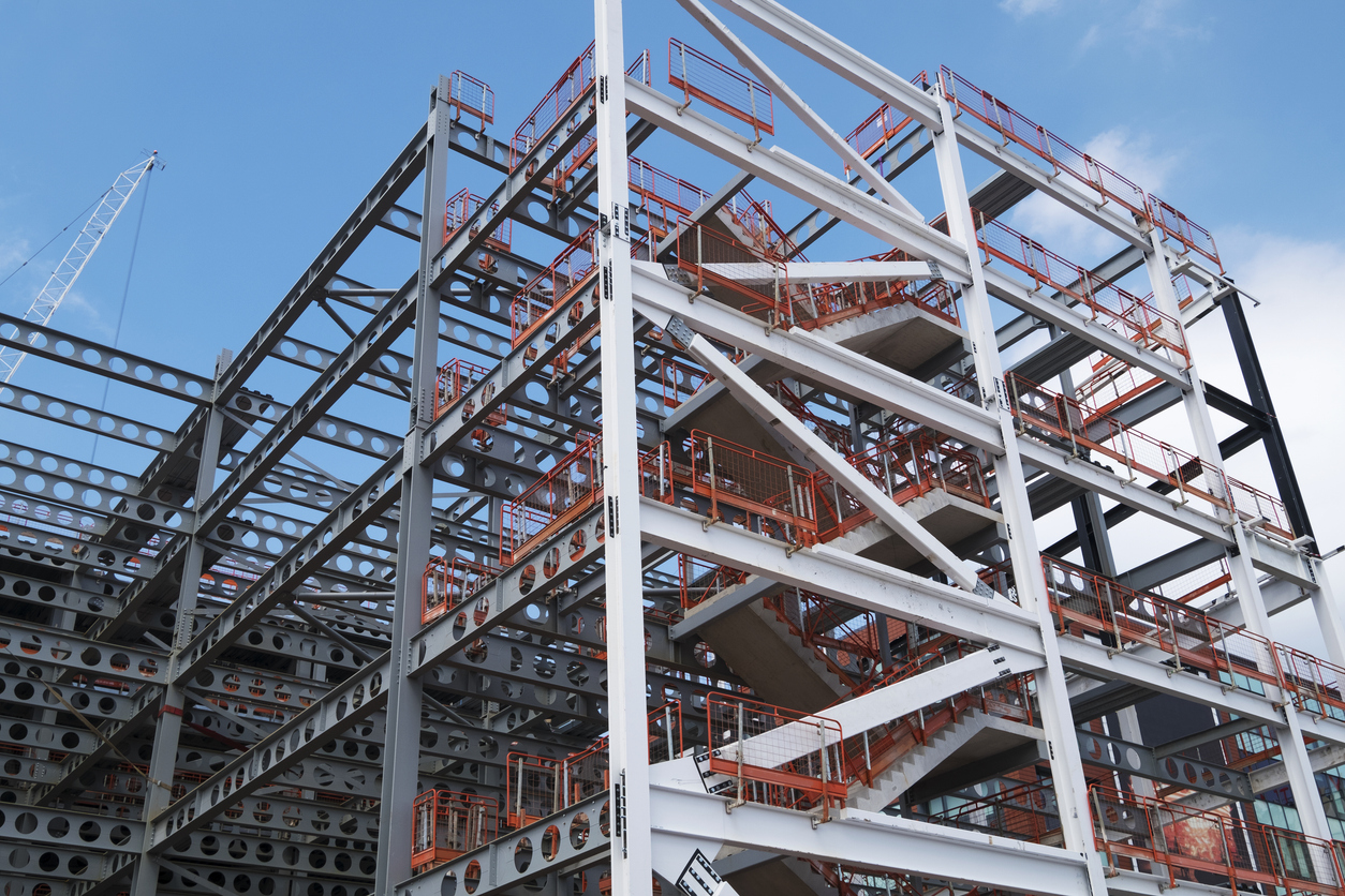 A large prefabricated steel structure