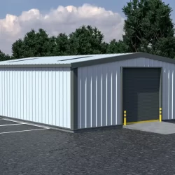 Small Workshop Building rendered in 3D